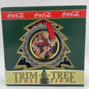 Vintage 90s Coca Cola Bottle Cap Trim a Tree Ornament NIB